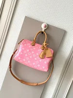 Premium Mirror Quality Speedy with Leather Strap Shoulder Bags