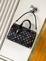 Premium Mirror Quality Speedy with Leather Strap Shoulder Bags