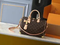 Premium Mirror Quality Speedy with Leather Strap Shoulder Bags