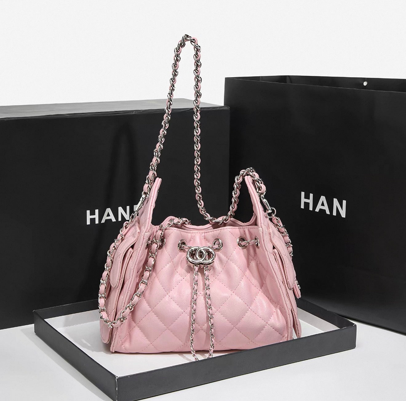 Premium Mirror Quality Leather Hobo Pocket Style With Gold/ Sliver Hardware