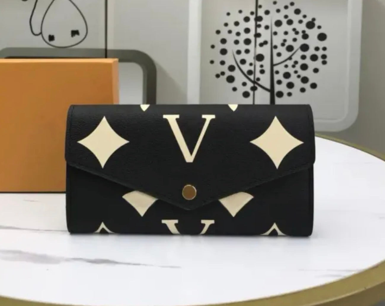 Premium Mirror Quality Sarah Style wallet Classic Pattern