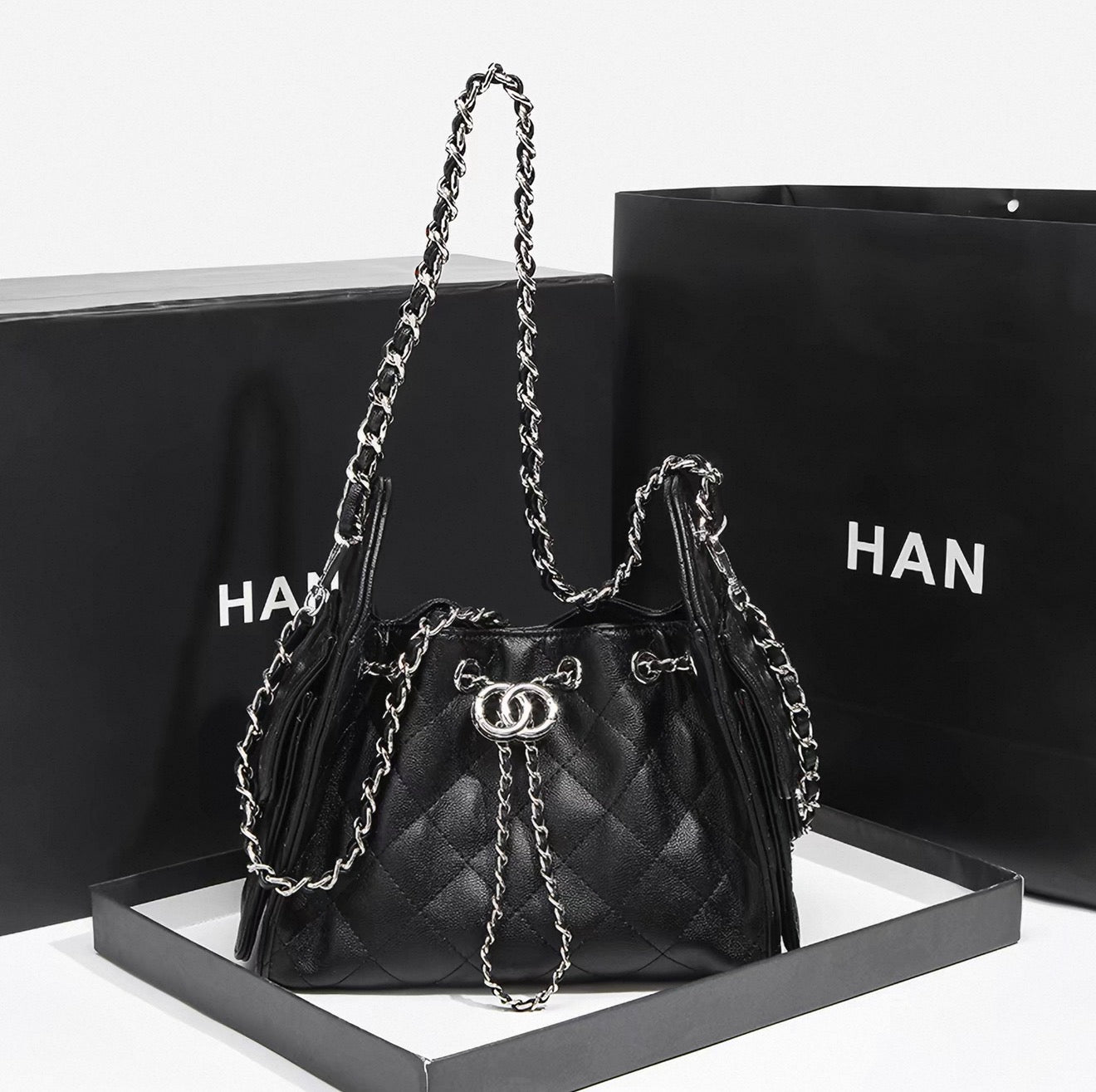 Premium Mirror Quality Leather Hobo Pocket Style With Gold/ Sliver Hardware