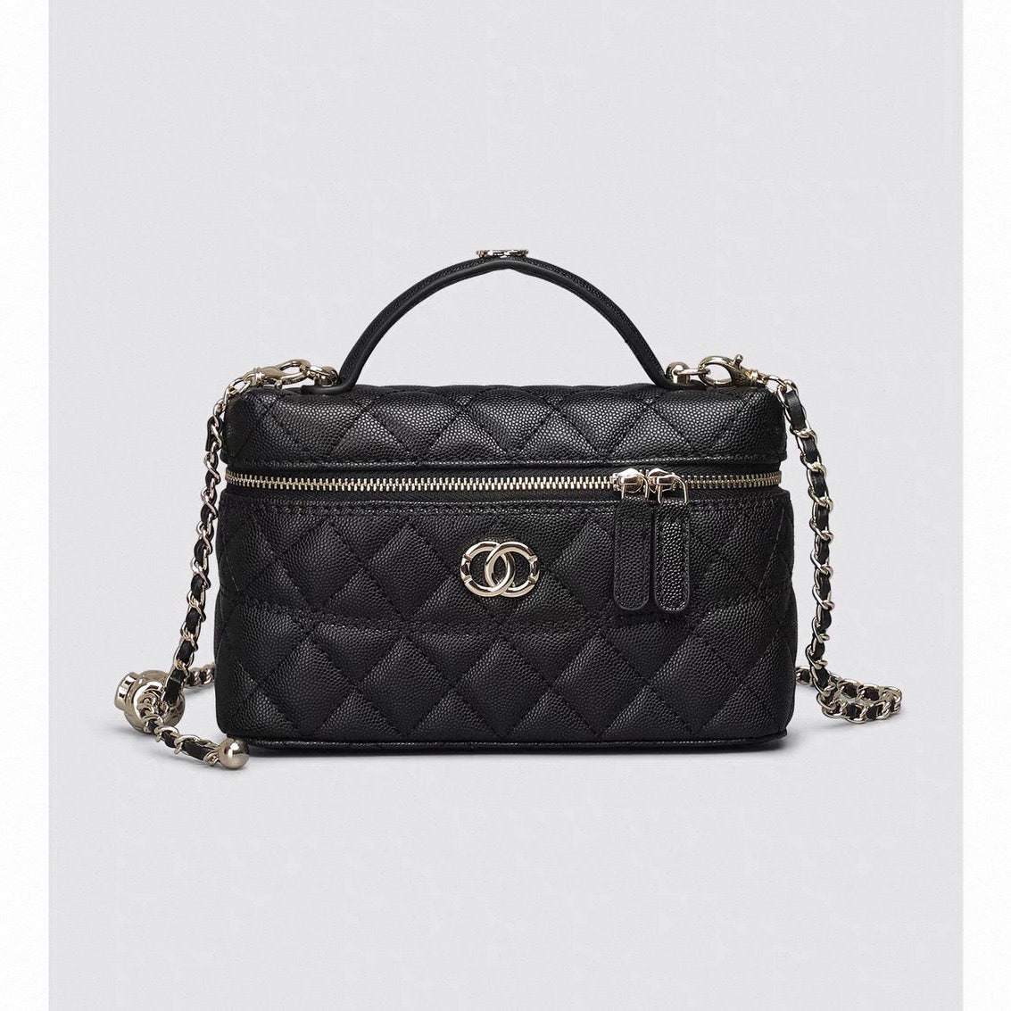 Premium Quality Caviar Quilted Chain Bag, Single Shoulder Crossbody Small Square Bag