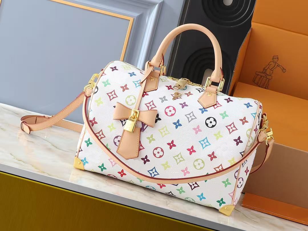 Premium Mirror Quality Speedy with Leather Strap Shoulder Bags
