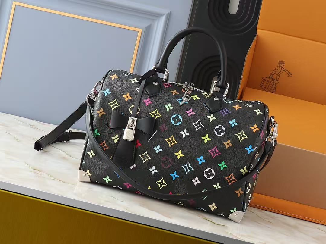 Premium Mirror Quality Speedy with Leather Strap Shoulder Bags