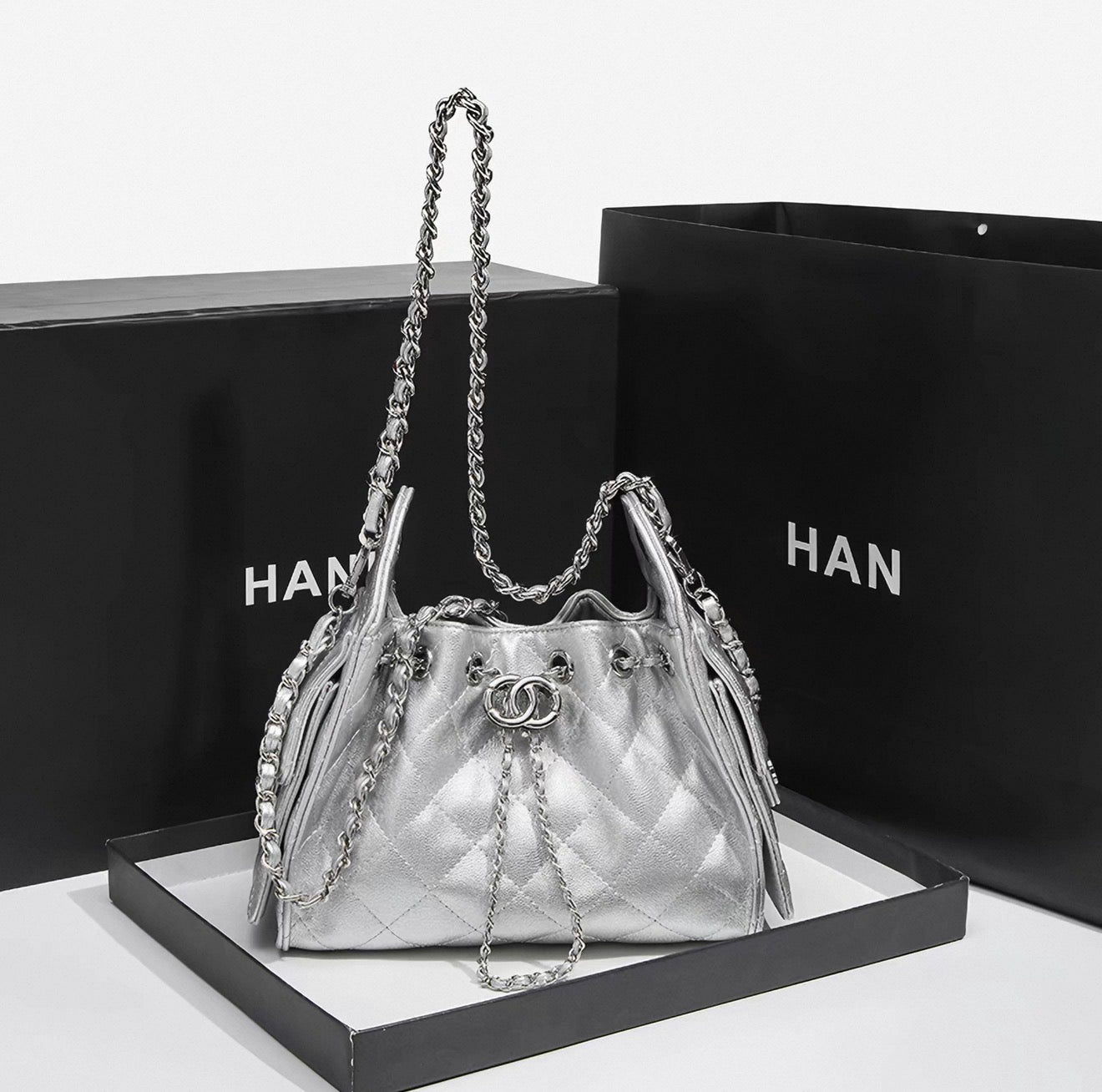 Premium Mirror Quality Leather Hobo Pocket Style With Gold/ Sliver Hardware