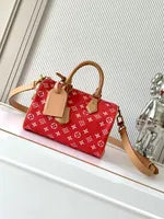 Premium Mirror Quality Speedy with Leather Strap Shoulder Bags