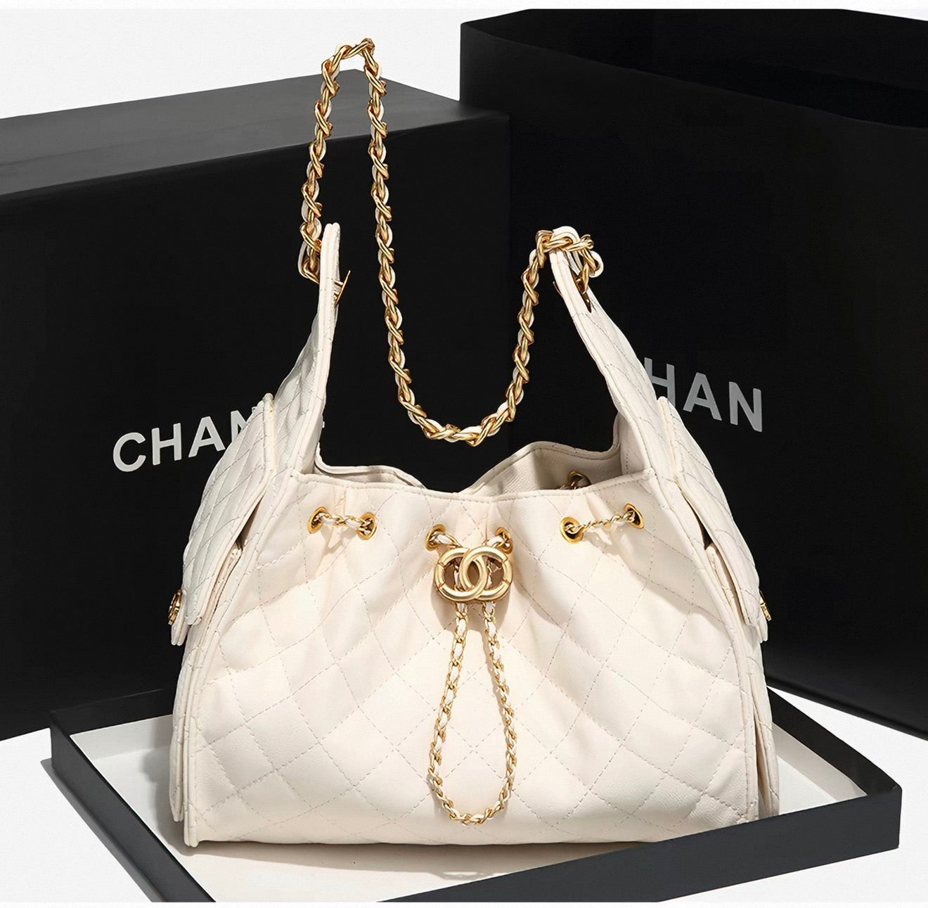 Premium Mirror Quality Leather Hobo Pocket Style With Gold/ Sliver Hardware
