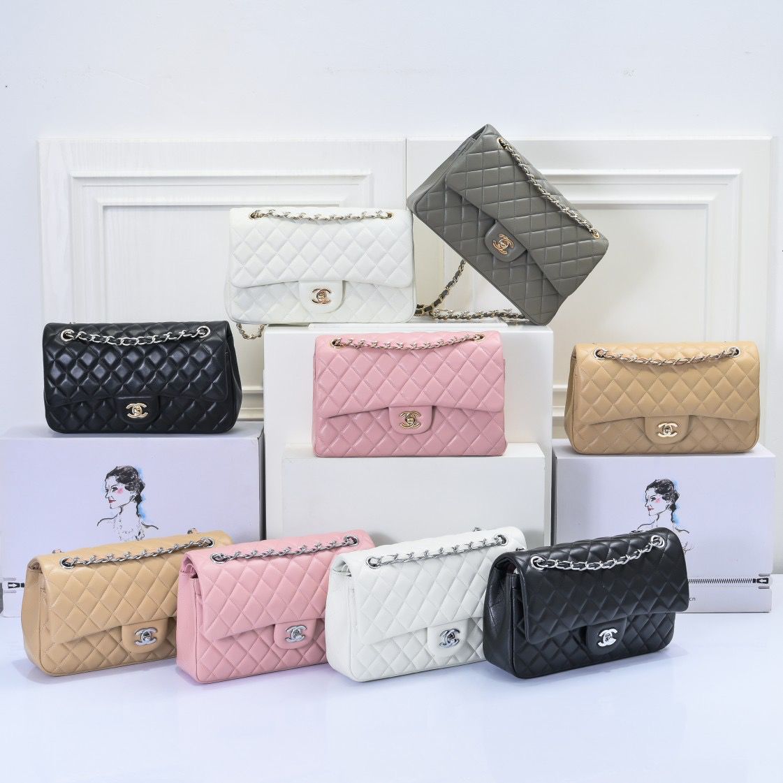 Premium Mirror Quality Leather Classic flap Shoulder Bags