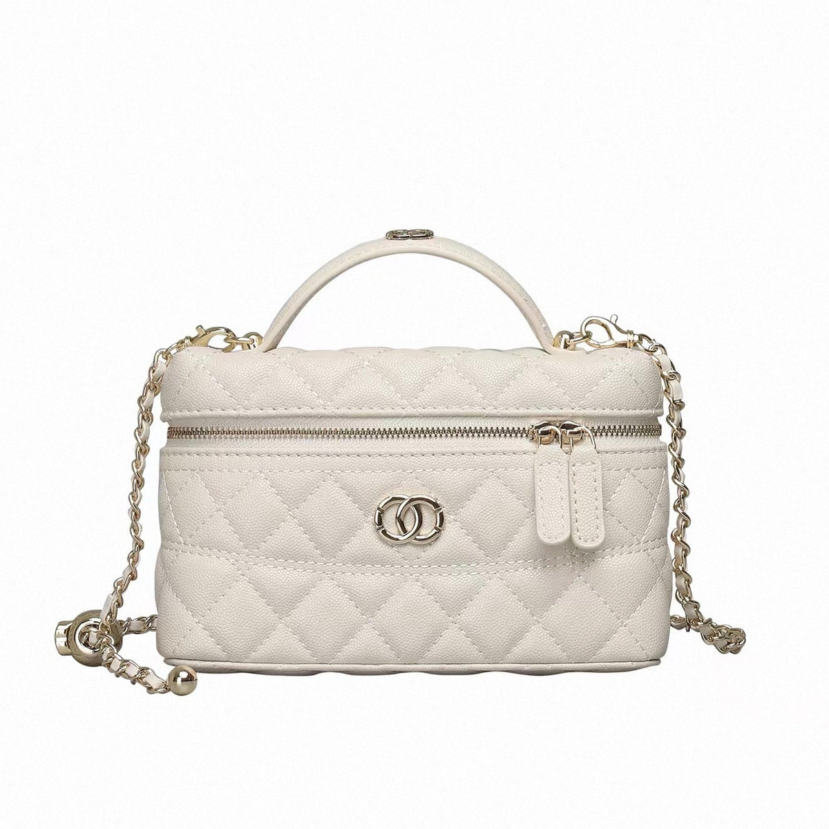 Premium Quality Caviar Quilted Chain Bag, Single Shoulder Crossbody Small Square Bag