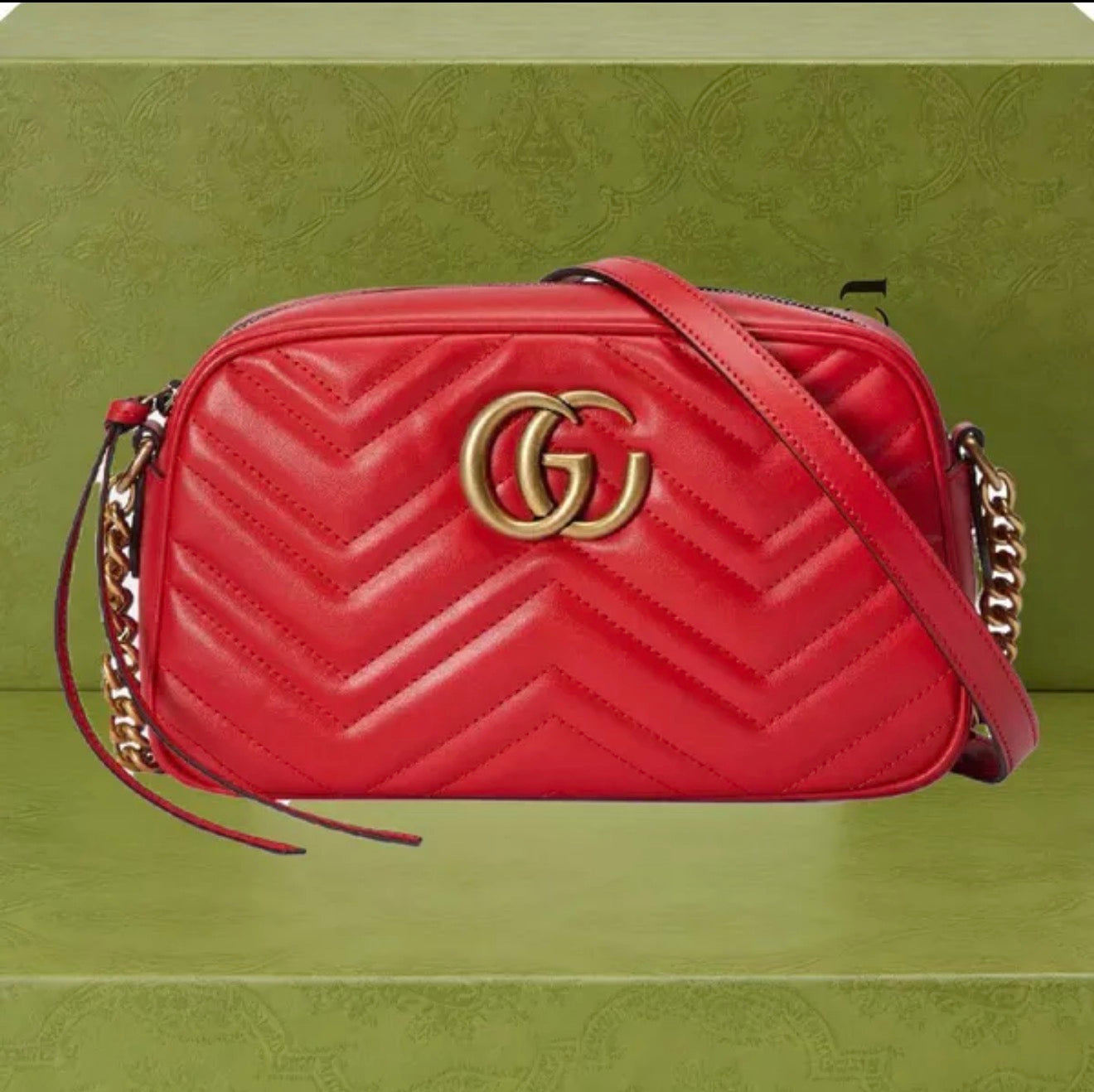 Premium Mirror Quality Marmont Camera Style Shoulder Bag with zipper