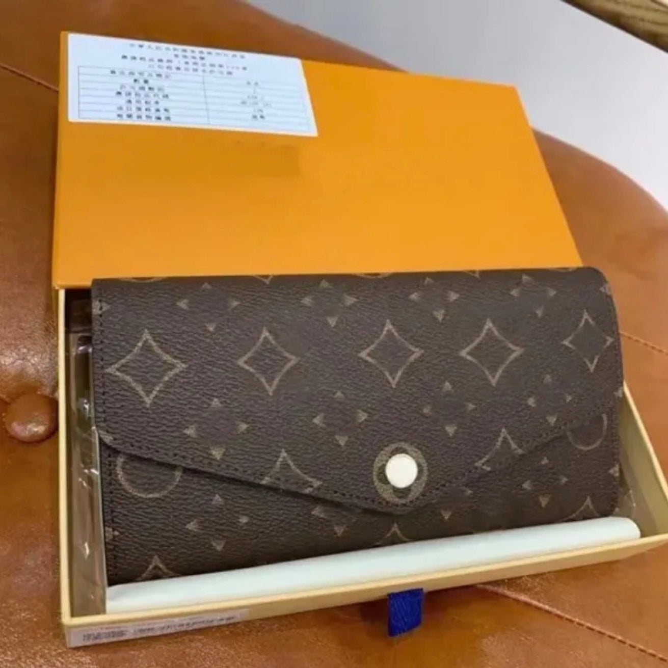 Premium Mirror Quality Sarah Style wallet Classic Pattern
