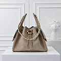 Premium Mirror Quality Suede Leather Hobo Pocket Style With Gold Hardware Size 25