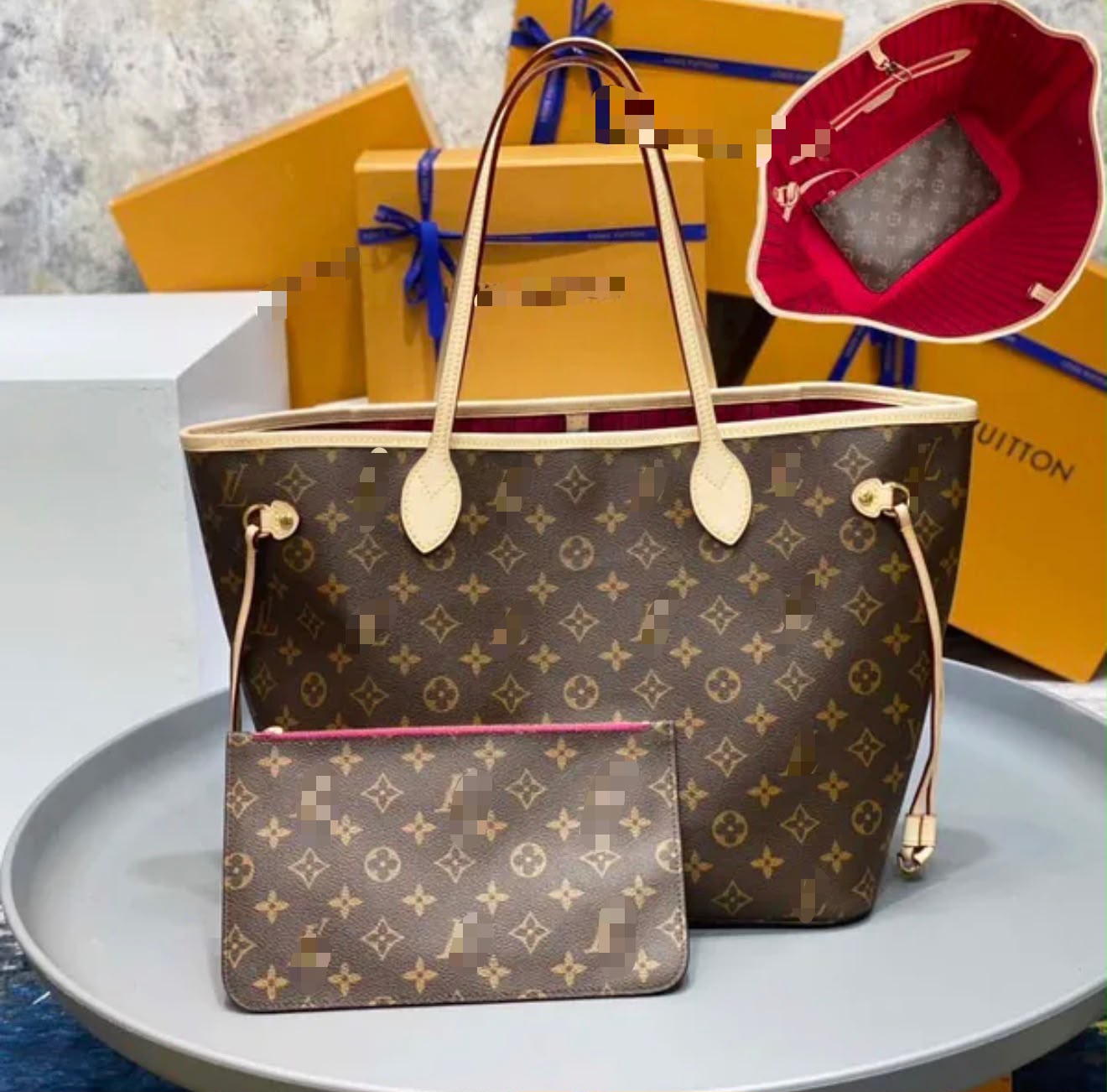 Premium Quality NeverFull style Tote Bag in Classic Monogram