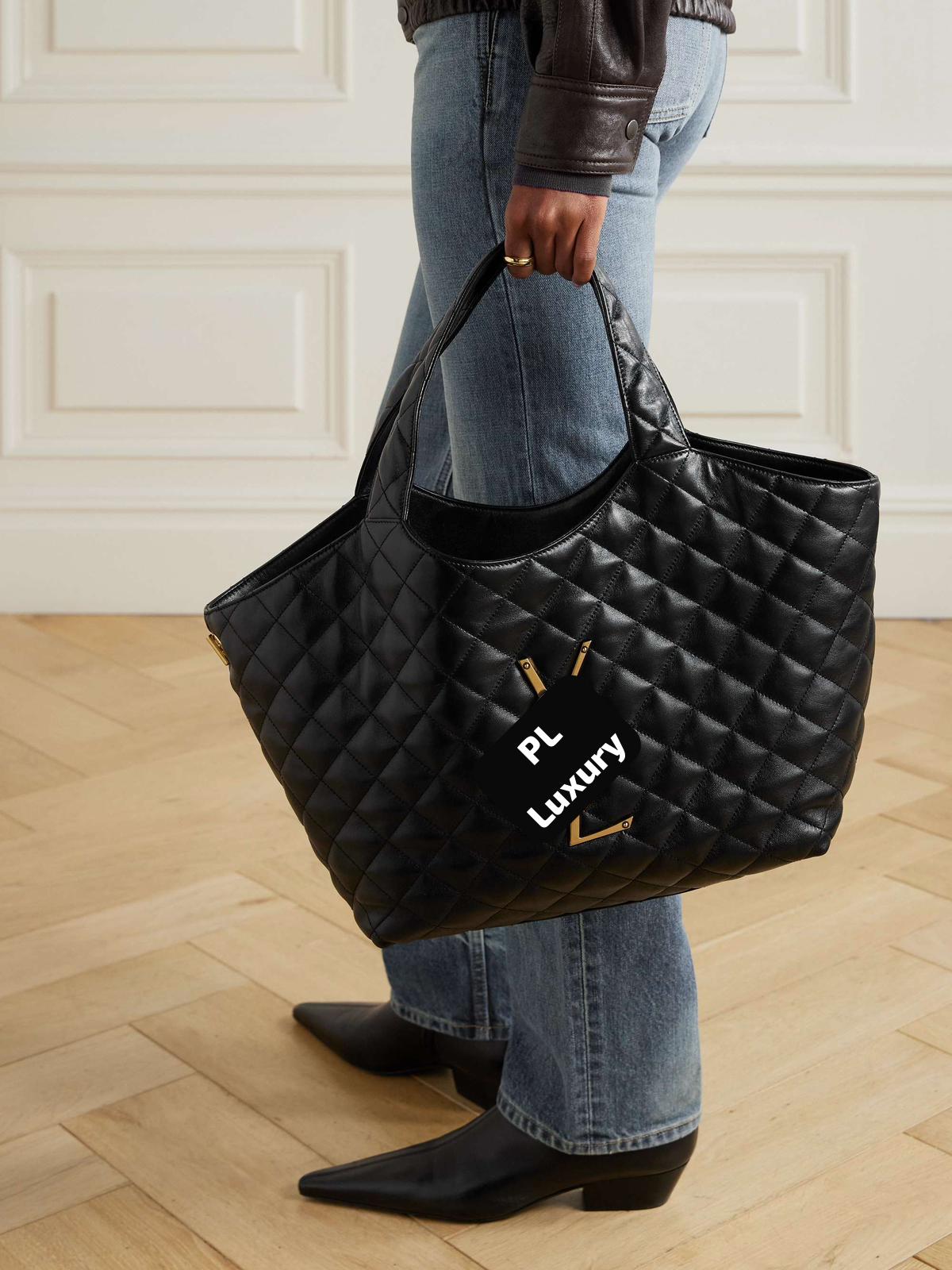 Premium Mirror Quality ICARE MEDIUM IN QUILTED NAPPA