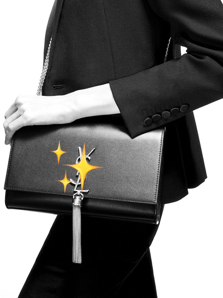 Premium Mirror Quality Kate Small Tassel Shoulder Bag in black leather