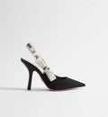 Premium Quality Slingback Pump Heels Technical Fabric