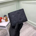 Premium Mirror Quality Mens Black Embossed Leather Wallet